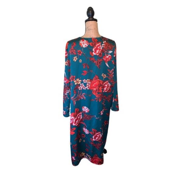 Boohoo Kimono Duster Floral Green US Size 18 - Picture 2 of 9